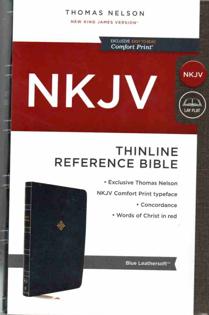 Holy Bible - NKJV Thinline Reference Bible Blue