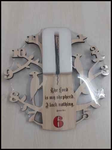 Wooden Engraved Wall clock